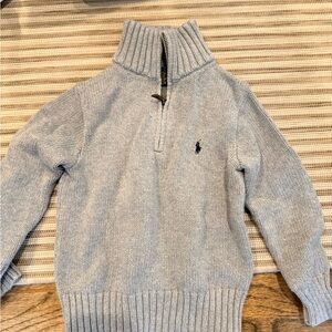 Polo by Ralph Lauren Light Gray Zip-Up Sweater